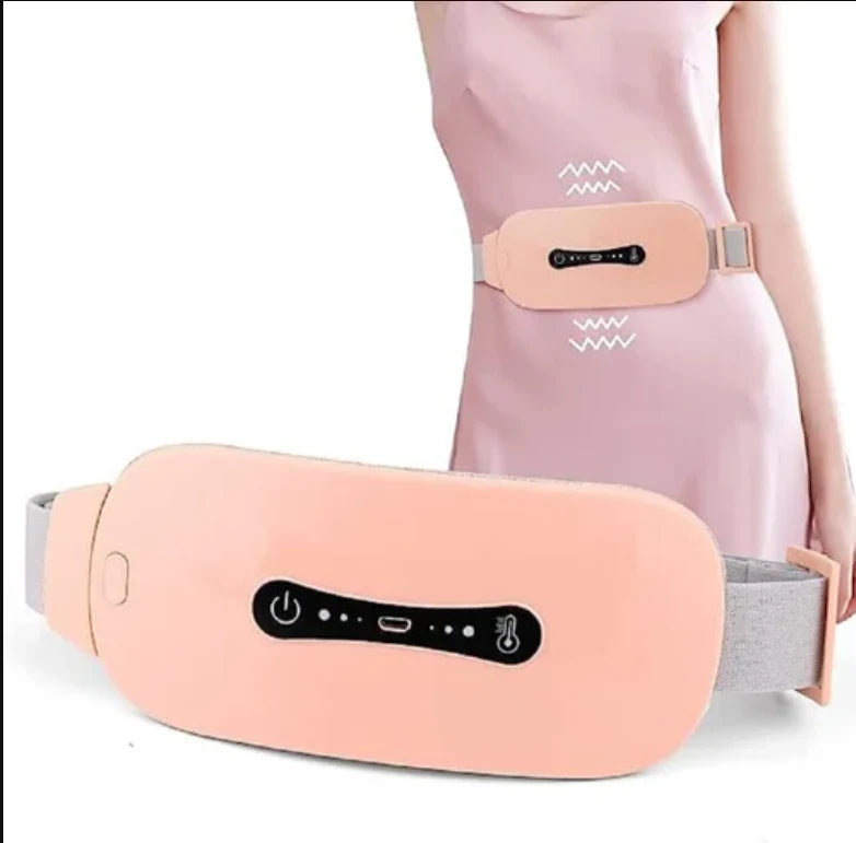 Cramp Relief Belt โ Portable Menstrual Heating Pad | 3 Heat Levels & 4 Massage Modes | Electric Heating Belt for Period Pain Relief for Women & Girls