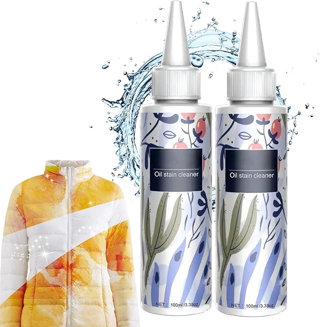 Clothes Oil Stain Remover – Instant Fabric Cleaner Spray for Grease, Food, Makeup & Tough Stains | Quick Laundry Rescue Solution for All Fabrics