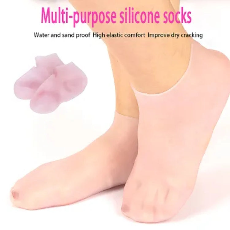 Silicone Gel Moisturizing Socks | Heel Repair & Foot Care Protector | Cracked Heel Treatment, Reusable Waterproof Gel Socks (1 Pair)