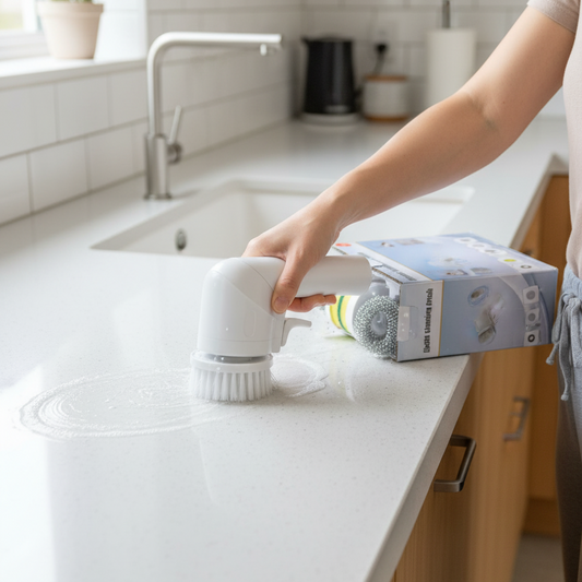 Electric Cleaning Brush with Multiple Attachments | 360° Rotating Power Scrubber for Bathroom, Kitchen, and Home Cleaning