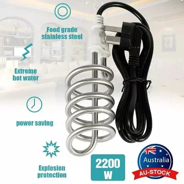 F8 Electric Water Heater Rod | Instant Immersion Heating Rod for Fast Hot Water