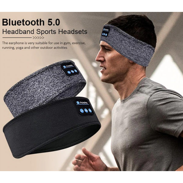 Wireless Bluetooth Music Headband with Built-In Headphones | Sports, Running, Gym & Sleep Headband – Hands-Free, Comfortable & Rechargeable