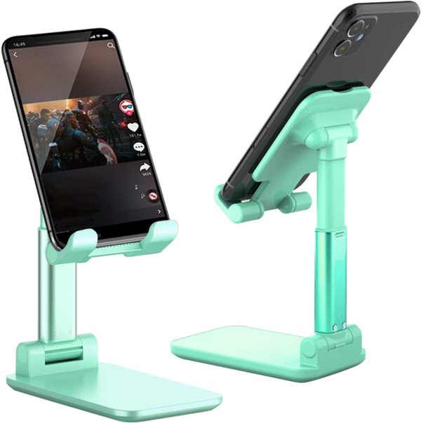 Foldable Portable Mobile Stand | Adjustable Mobile Holder for Desk & Table | Compatible with All Smartphones – Random Color