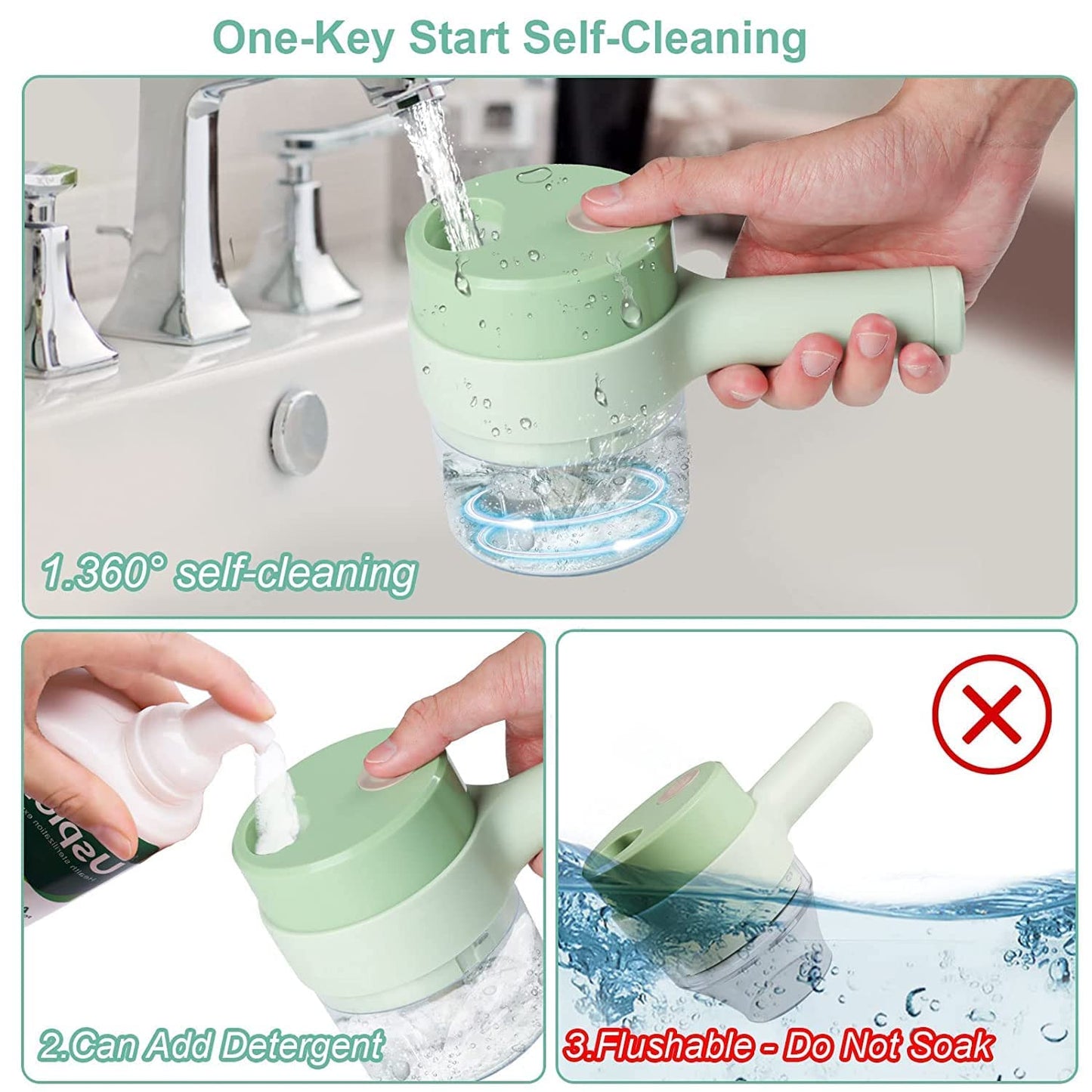 4 in 1 Handheld Electric Vegetable Cutter Set | Mini Food Processor for Garlic, Onion, Chili, Celery, Ginger & Meat – Automatic Chopper with Cleaning Brush