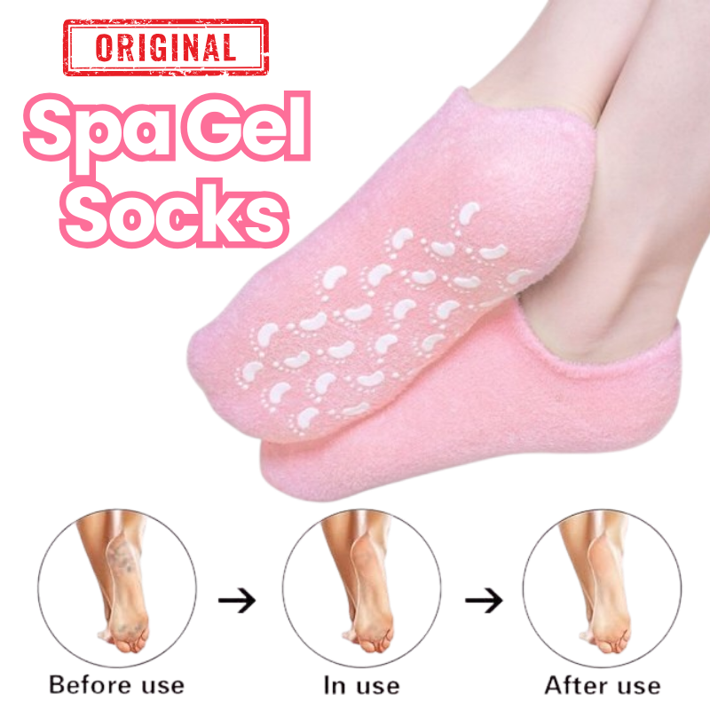Silicone Gel Moisturizing Socks | Heel Repair & Foot Care Protector | Cracked Heel Treatment, Reusable Waterproof Gel Socks (1 Pair)
