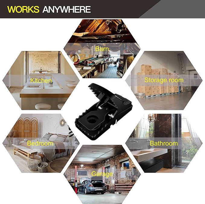 Heavy Duty Plastic Mouse Trap – Reusable Mouse Catcher | Best Quality Rodent Control Trap for Home, Kitchen & Office – Easy, Safe & Effective (Pack of 1)