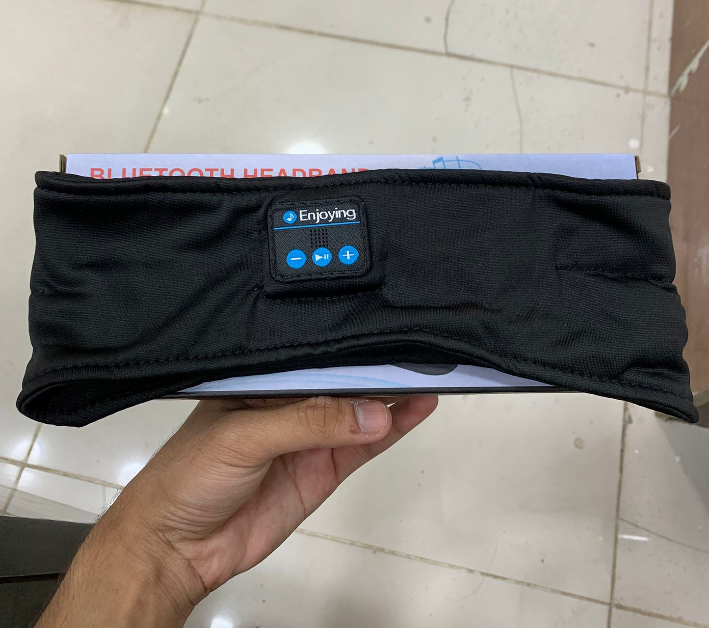 Wireless Bluetooth Music Headband with Built-In Headphones | Sports, Running, Gym & Sleep Headband – Hands-Free, Comfortable & Rechargeable