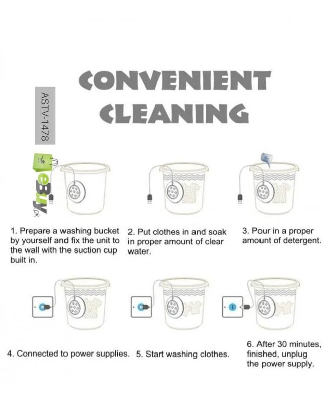 Portable USB Mini Washing Machine | Ultrasonic Rotating Turbine Washer for Travel, Socks, Underwear, Dishes & Small Clothes