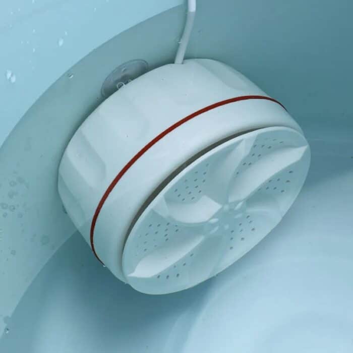 Portable USB Mini Washing Machine | Ultrasonic Rotating Turbine Washer for Travel, Socks, Underwear, Dishes & Small Clothes
