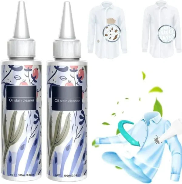 Clothes Oil Stain Remover – Instant Fabric Cleaner Spray for Grease, Food, Makeup & Tough Stains | Quick Laundry Rescue Solution for All Fabrics