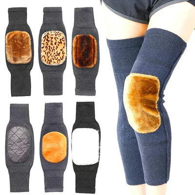 Unisex Cashmere Wool Knee Warmers (Pair) – Winter Thermal Knee Brace Pads for Men & Women | Velvet Knee Protector for Pain Relief & Warmth (Random Color)