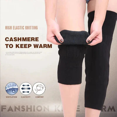 Unisex Cashmere Wool Knee Warmers (Pair) – Winter Thermal Knee Brace Pads for Men & Women | Velvet Knee Protector for Pain Relief & Warmth (Random Color)