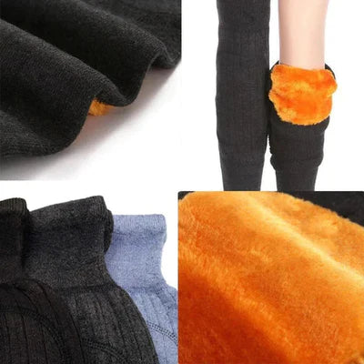 Unisex Cashmere Wool Knee Warmers (Pair) – Winter Thermal Knee Brace Pads for Men & Women | Velvet Knee Protector for Pain Relief & Warmth (Random Color)