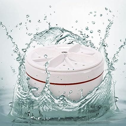 Portable USB Mini Washing Machine | Ultrasonic Rotating Turbine Washer for Travel, Socks, Underwear, Dishes & Small Clothes